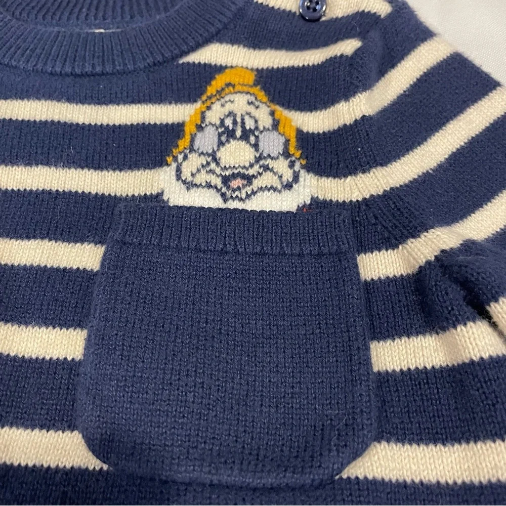 Disney Baby Gap Snow White Dwarf striped sweater 3-6 Mo